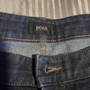 Hugo Boss Jeans Stretch Red Stain on left legs cuff
